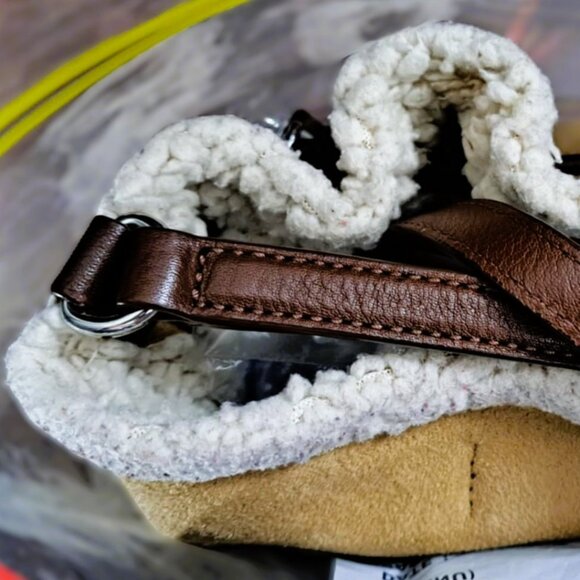 Michael Kors Shearling Sling Bag w/ Genuine Leather Strap & Tassel - Picture 10 of 13